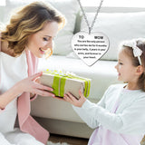 Collier TO MOM en forme de cœur, porte-clés