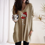 T-shirts femme verre à vin de Noël