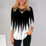 T-shirt Ample Á Col En V Pour Femmes