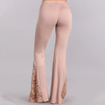 Femmes Pantalon Évasées Dentelles de la Mode