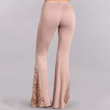 Femmes Pantalon Évasées Dentelles de la Mode