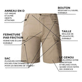 Short tactique imperméable pour homme