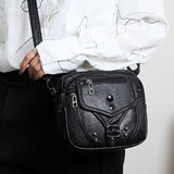 Sac à bandoulière vintage pour femme en cuir souple