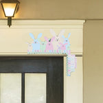 Décoration de porte lapin de Pâques