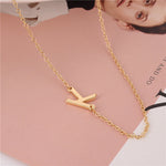Collier à diamants avec lunette pour les initiales