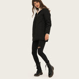 Manteau Matelassé Léger à Capuche et Manches Longues