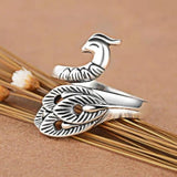 Bague au crochet avec motif de paon