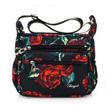 Sac à main à bandoulière en nylon multi-poches pour femme