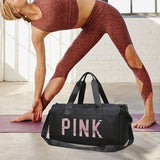 Sac de fitness en nylon rose