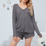 Ensemble de vêtements de détente sexy à manches longues pour femmes