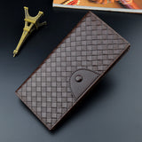 Portefeuille tressé de style long