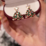 Boucles D'oreilles Tiges Sapin De Noël