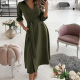 Robe imprimée col V