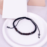 Bracelet De Code Morse Tressé En Nylon Aimanté