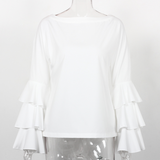 Chemise en mousseline à manches évasées