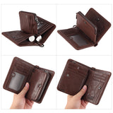 Portefeuille à fermeture éclair Rfid pour hommes