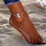 Bracelet de cheville femme libellule insecte