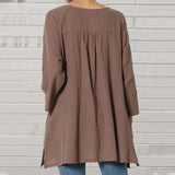 Hauts décontractés en lin pour femmes