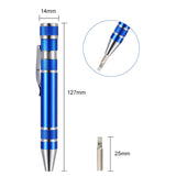 Stylo tournevis de précision 8 en 1