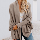 Cardigan en Tricot de Couleur Unie