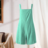 Pantalon à bavette décontracté boutonné