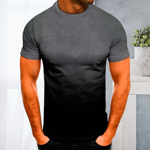 T-shirt col rond finition dégradé 3D