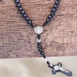 Collier chapelet croix