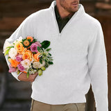 Pull épais décontracté et confortable avec fermeture éclair