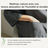 Veste d'automne vintage ample en coton et lin