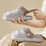 Chaussons en Peluche Amovibles avec Doublure en Peluche