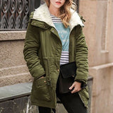 Manteau Matelassé Épais et Chaud en Velours de Peau de Pêche