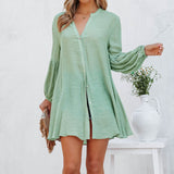 Chemise Boutonnée à Empiècement Uni