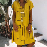 Robe Femme Imprimée Manches Courtes