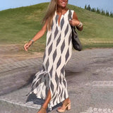 Prévente - Robe décontractée géométrique pour femme