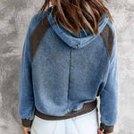 Sweat-shirt décontracté à capuche et manches longues