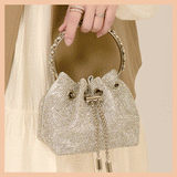 Sac seau à cordon de serrage en diamant