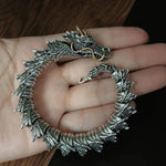 Bracelet Chaîne Dragon Fait Main en Argent
