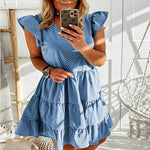 Robe à Volants Col en V