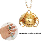 Médaillon Collier Extensible pour Photo - 2 Pièces