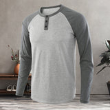 T-shirt décontracté à manches longues pour hommes