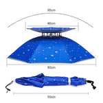Chapeau parapluie extérieur double couche