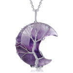 Collier Croissant de Lune Arbre de Vie