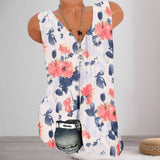 Débardeur à col en V et imprimé floral