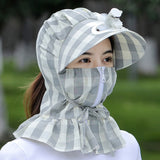 Chapeau de Soleil à Bord Long avec Eventail