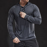 T-shirt manches longues à capuche homme