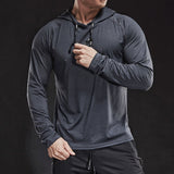 T-shirt manches longues à capuche homme