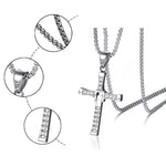 Collier Acier Titane Croix