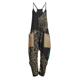 Combinaison confortable à imprimé feuille décontractée