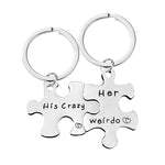 Jeu de porte-clés puzzle pour couple