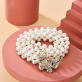 Chaîne de taille avec boucle de ceinture papillon perle